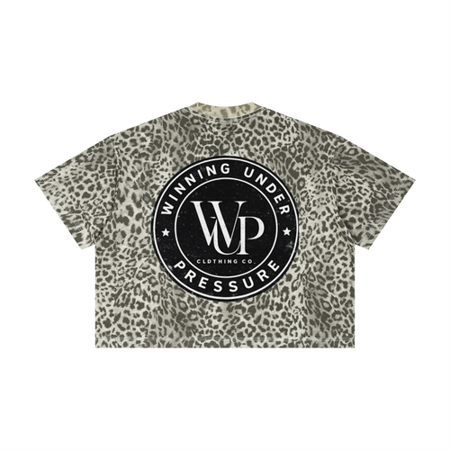 Circle Logo Leopard Print Boxy T-Shirt