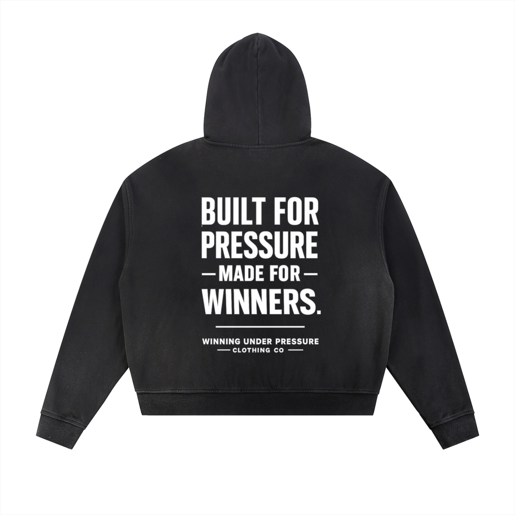 Sun Fade Frayed Raw Edge Fleece Zip Hoodie
