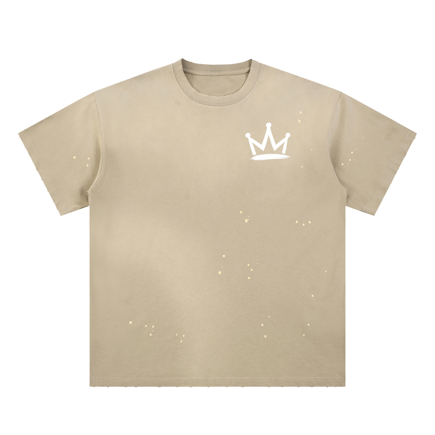 Hand-Frayed Sunfade Paint Splatter T-Shirt