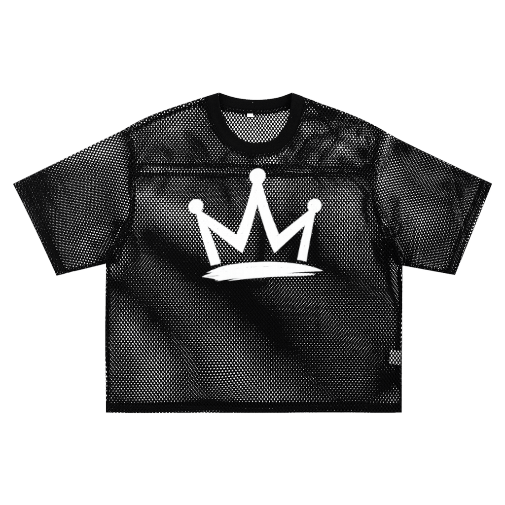 Crown See-through Boxy Net T-Shirt