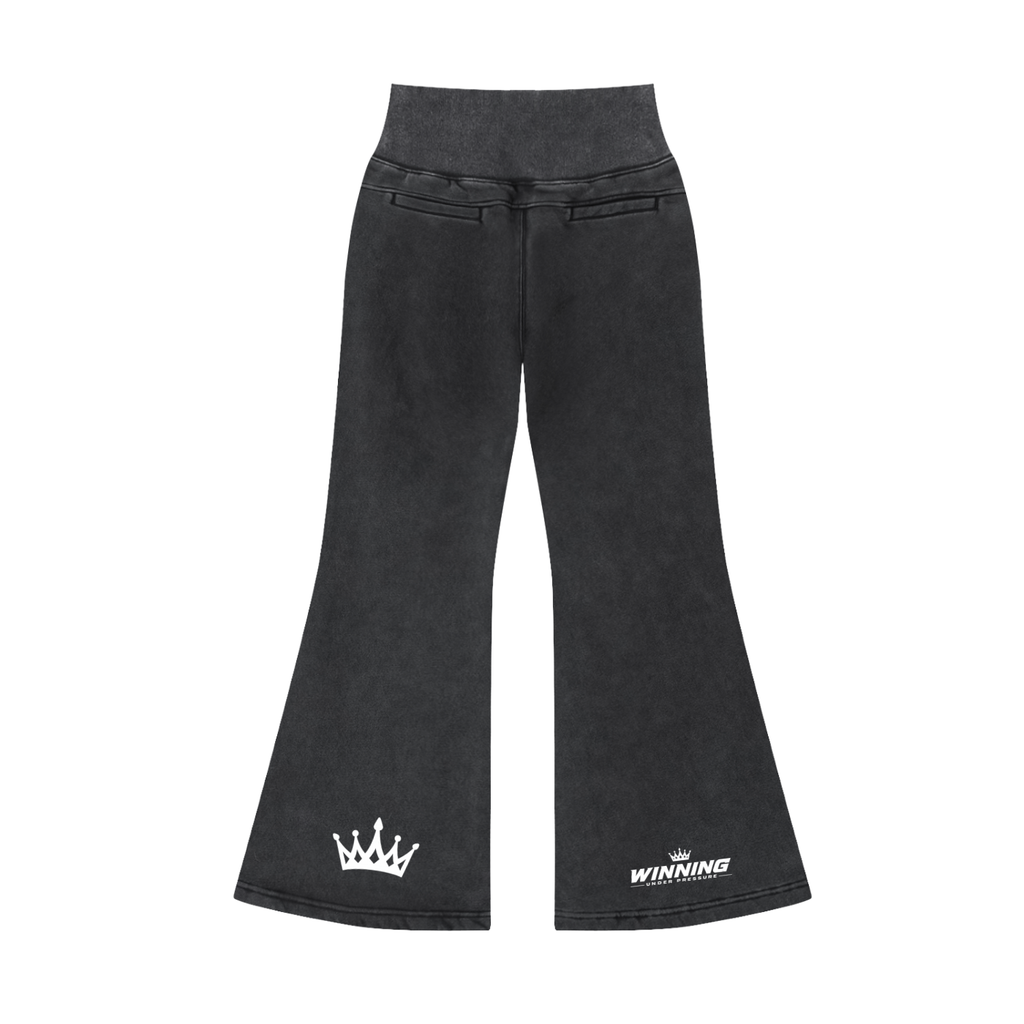 Vintage Washed Flared Fleece Pants