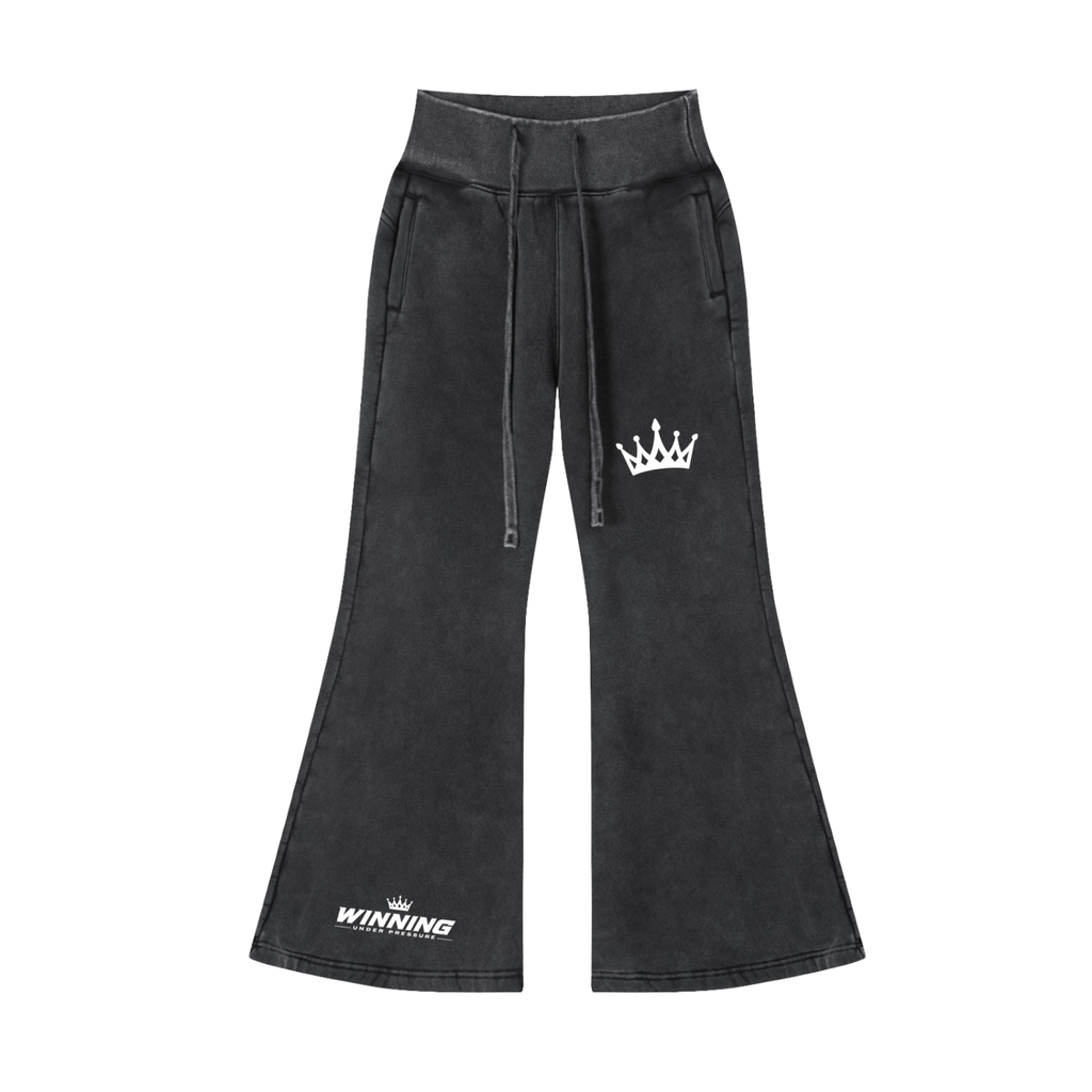 Vintage Washed Flared Fleece Pants