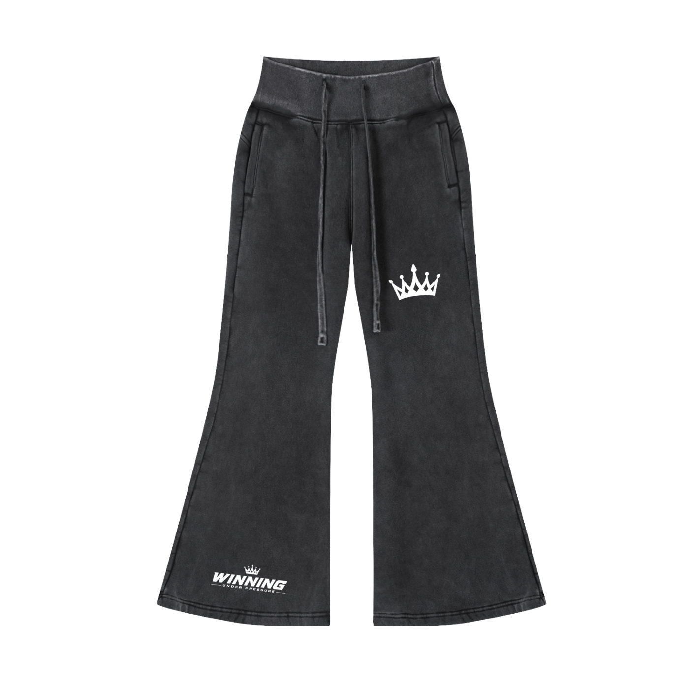 Vintage Washed Flared Fleece Pants